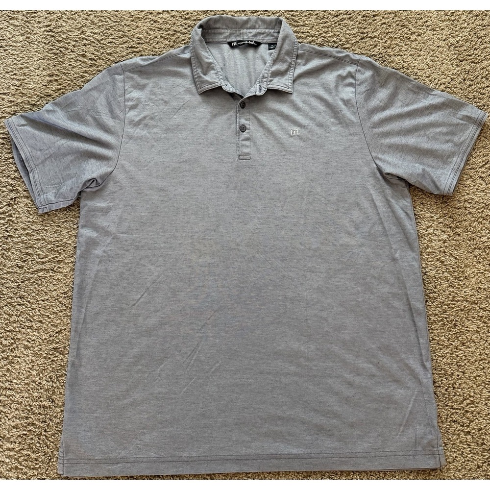 Travis Mathew Men's Polo Heathered Gray Size XL‎